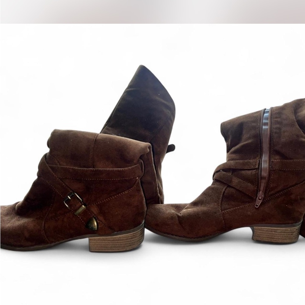 Brown Suede Ankle Boots